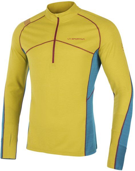 La Sportiva Swift - maglia a manica lunga - uomo Yellow/Light Blue/Dark Red 2XL