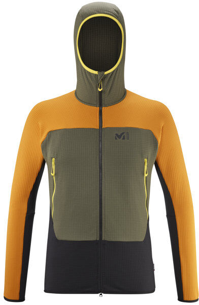 Millet Fusion Grid - felpa in pile - uomo Orange/Green S