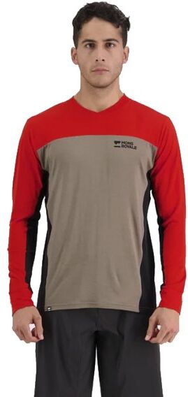 Mons Royale Redwood Enduro VLS - maglia MTB a maniche lunghe - uomo Red/Black/Beige S