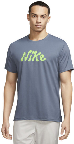 Nike Dri-FIT UV Miler Studio '72 - maglia running - uomo Blue/Light Green L