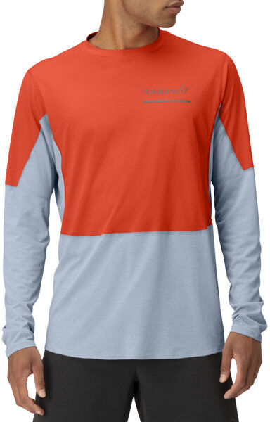 Norrona Senja Equaliser Lightweight Ms - maglia a maniche lunghe - uomo Red/Light Blue S