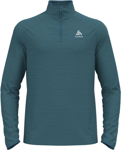 Odlo Midlayer 1/2 Zip Millenium Element - felpa con zip - uomo Light Blue S