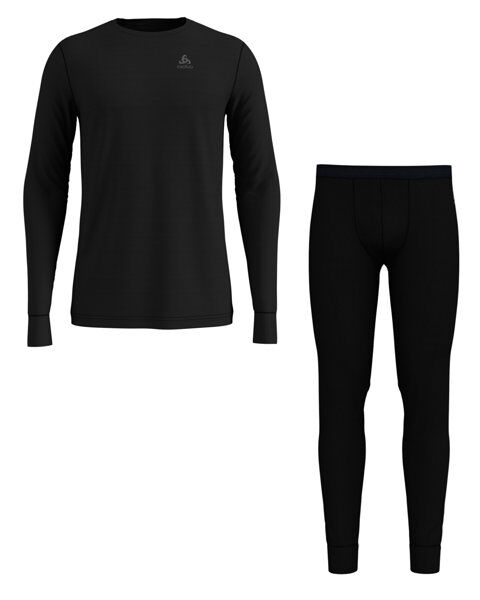 Odlo Set Long Merino 100% Warm - set intimo - uomo Black M