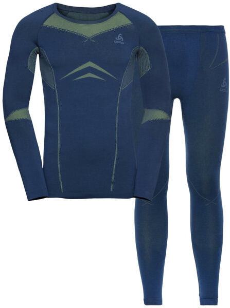 Odlo Winter Specials Performance Evolution Warm - set intimo - uomo Blue/Green S