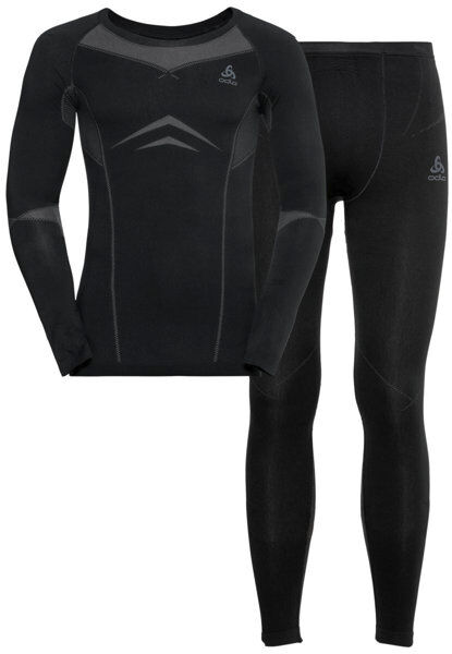 Odlo Winter Specials Performance Evolution Warm - set intimo - uomo Black/Grey L