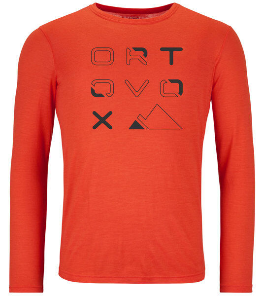 Ortovox 185 Merino Brand Outline M - maglietta tecnica - uomo Red L