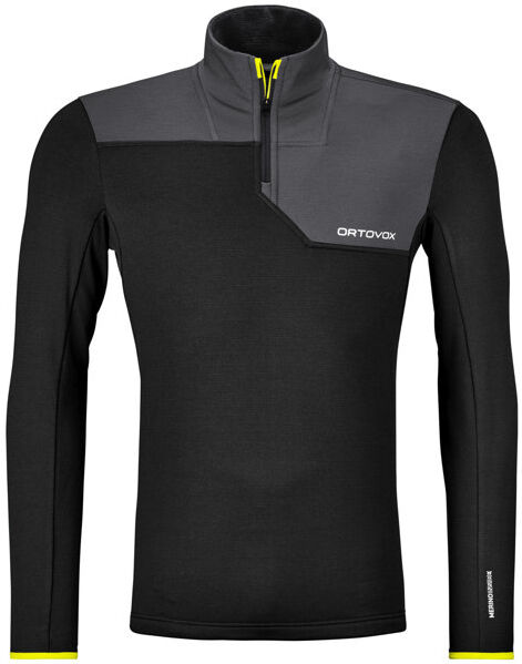 Ortovox Fleece Light Zip M - felpa in pile - uomo Black/Grey/Yellow L