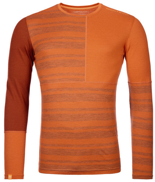 Ortovox Rock'n Wool M - maglietta tecnica a maniche lunghe - uomo Orange XL
