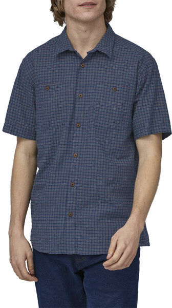 Patagonia Back Step - camicia a maniche corte - uomo Dark Blue/Brown S