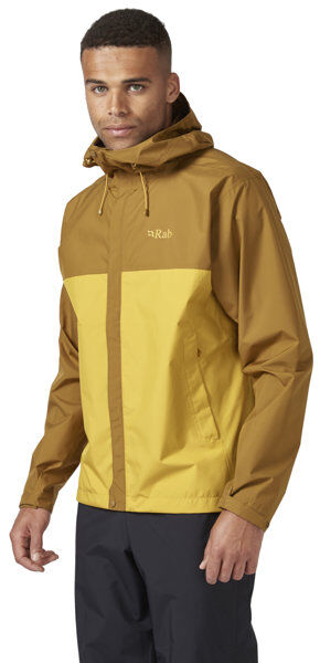 Rab Downpour Eco - giacca trekking - uomo Brown/Yellow XL