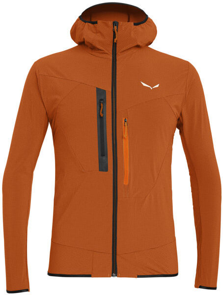 Salewa Puez 2 Durastretch - giacca softshell con cappuccio - uomo Black/Black/Grey/Orange 48