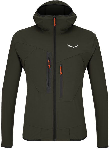 Salewa Puez 2 Durastretch - giacca softshell con cappuccio - uomo Dark Green/Black/Red 46