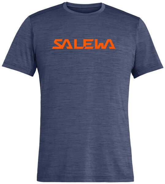 Salewa Puez Hybrid 2 Dry - T-shirt trekking - uomo Blue/Dark Orange 46