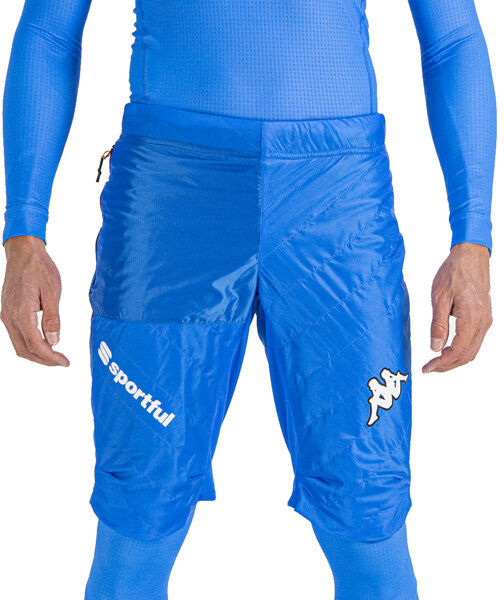 Sportful Italia Over Short - pantaloni corti sci da fondo - uomo Light Blue/White L