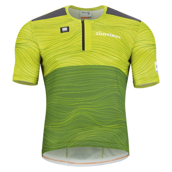 Sportful Sudtirol Giara Tee - maglia ciclismo - uomo Yellow/Green XS
