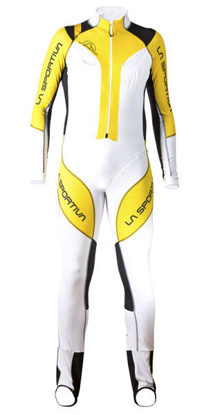 La Sportiva Cube Racing Suit - tuta sci alpinismo - uomo - White/Yellow