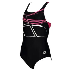 Arena Swim Pro Logo - costume intero - bambina Black/Pink 6-7A