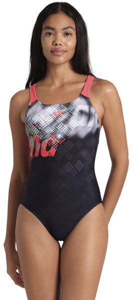 arena s splash point - costume intero - donna black/pink 38