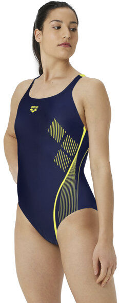 Arena Swim Pro Back Graphic - costume intero - donna Dark Blue/Yellow 36 FR