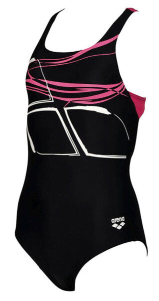 Arena Swim Pro Logo - costume intero - bambina Black/Pink 8-9A