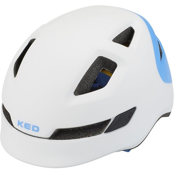 ked pop - casco bici - bambino white/blue m (52-56 cm)