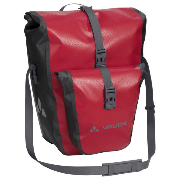 vaude aqua back plus - borsa bici posteriore (due borse) red