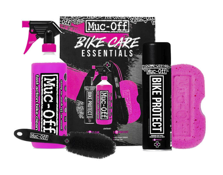muc-off essential kit - kit pulizia bici black/pink
