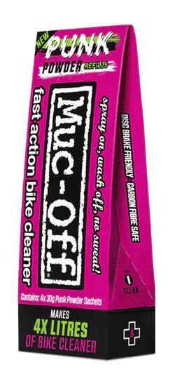 muc-off punk powder 4 pack - detergente per bicicletta pink