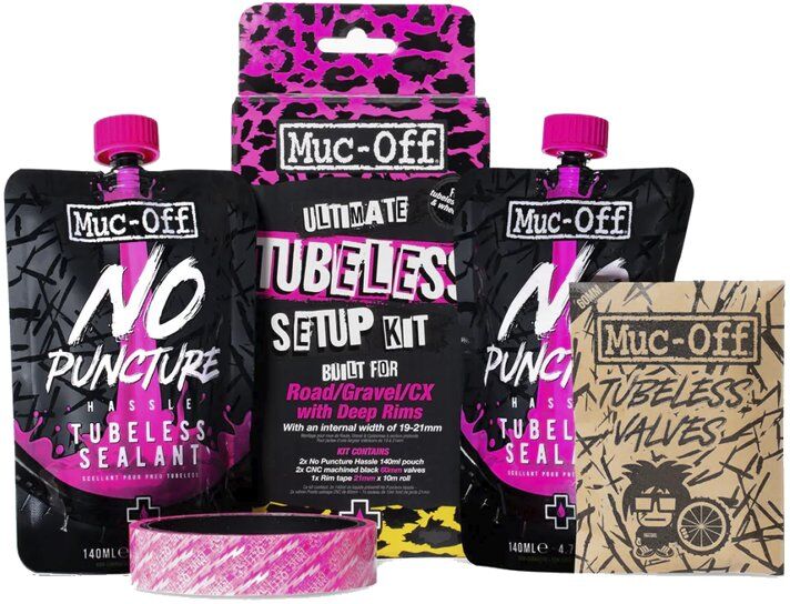 muc-off tubeless kit dh/trail/enduro - kit tubeless black/pink