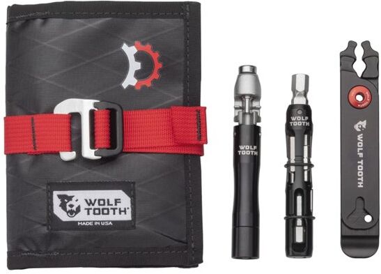 wolf tooth toolcash kit encase con pinze - custodia con attrezzi black/red