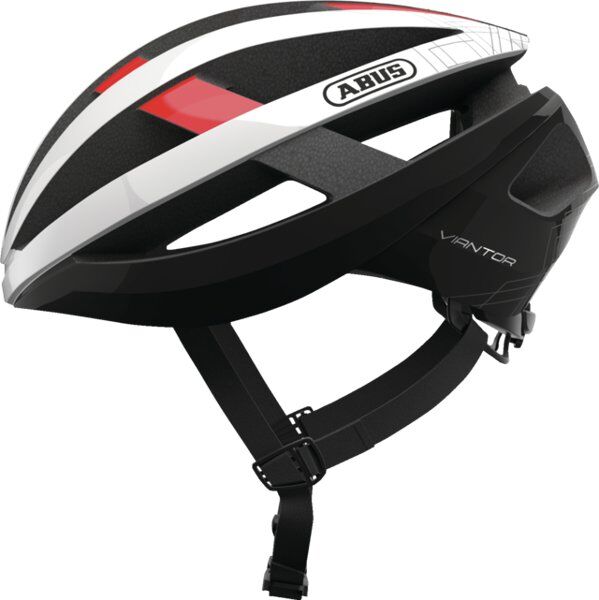 Abus Viantor - casco bici da corsa White/Red/Black S