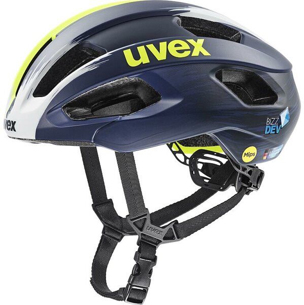 Uvex Rise Pro Mips - casco bici Blue/Yellow/White 15