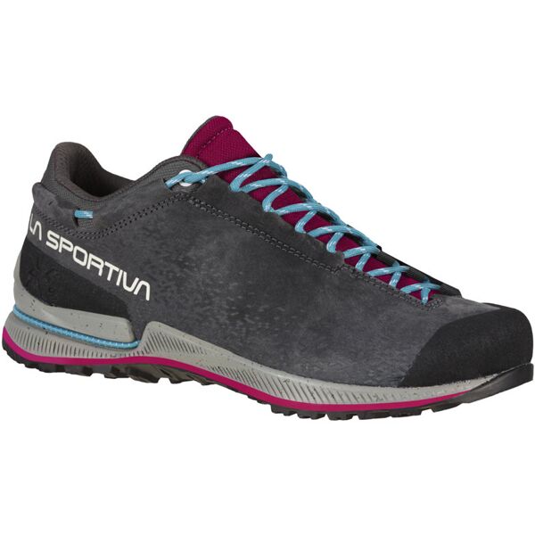 la sportiva tx2 evo leather w - scarpe da avvicinamento - donna dark grey/pink/light blue 40,5 eu