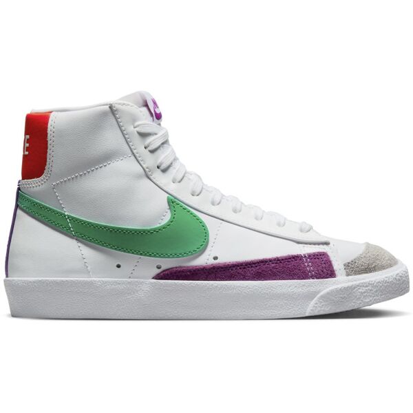 nike blazer mid '77 vintage w - sneakers - donna white/green/purple 6 us