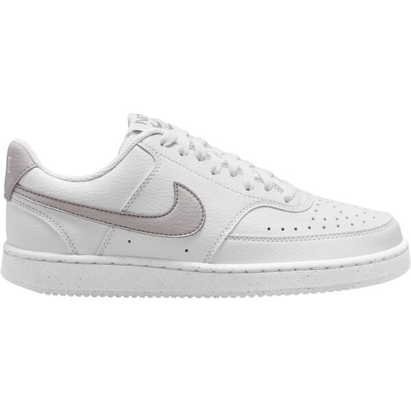 nike court vision low next nature - sneakers - donna white/light violet 6,5 us