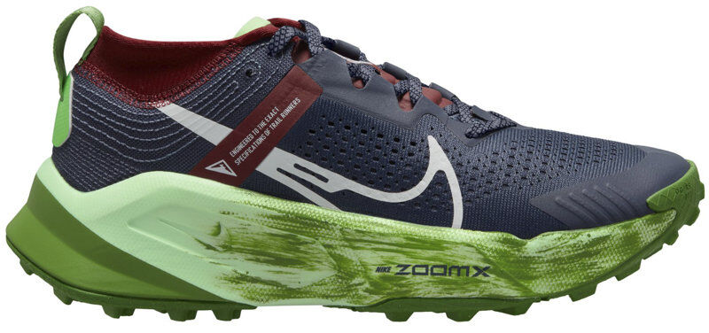 nike zoom x zegama - scarpe trail running - donna dark blue/light green 9 us