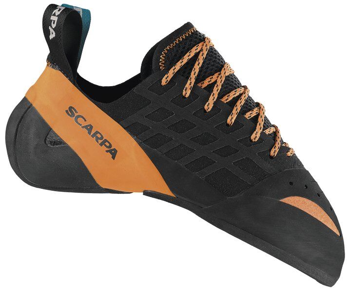 scarpa instinct lace - scarpette da arrampicata - uomo - black/orange