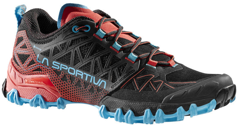 La Sportiva Bushido II GTX - scarpa trail running - donna Black/Red/Light Blue 39,5 EU