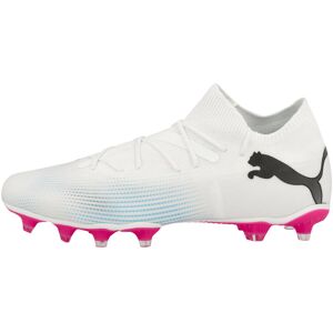 Puma Future 7 Match FG/AG - scarpe da calcio per terreni compatti/duri White/Pink 7,5 UK