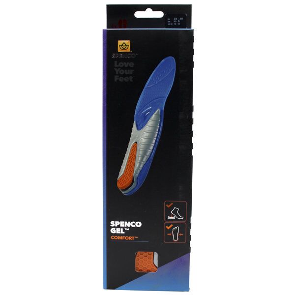 spenco gel comfort - solette scarpe blue/grey/orange 42/44