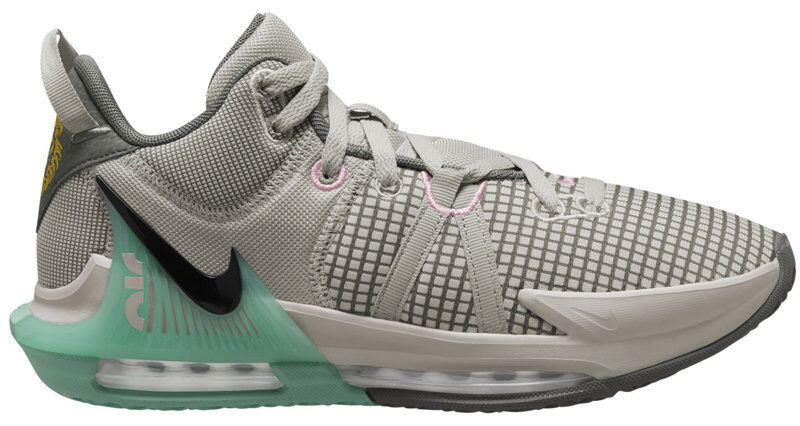 nike lebron witness 7 - scarpe da basket - uomo grey/green 11,5 us