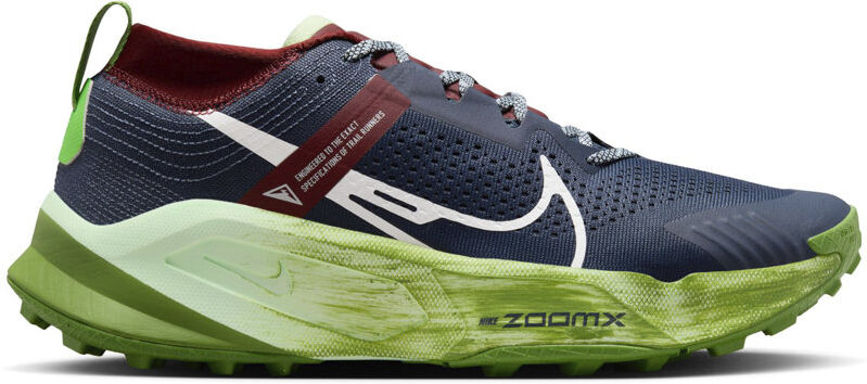 nike zoom x zegama - scarpe trail running - uomo dark blue/green 9,5 us