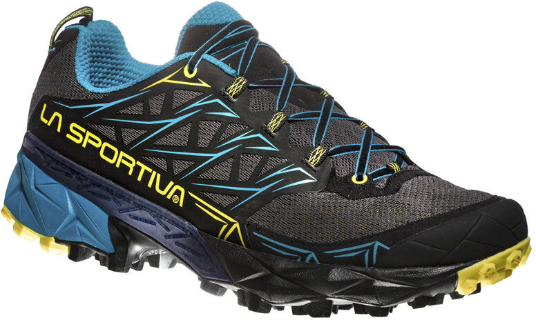 La Sportiva Akyra - scarpe trail running - uomo Black/Light Blue/Yellow 45,5