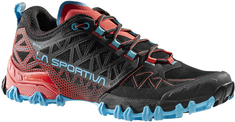 La Sportiva Bushido II GTX - scarpa trail running - donna Black/Red/Light Blue 38 EU