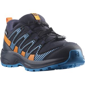 Salomon XA PRO V8 CLIMA™ WATERPROOF – scarpe trailrunning – bambino Black/Blue/Orange 33