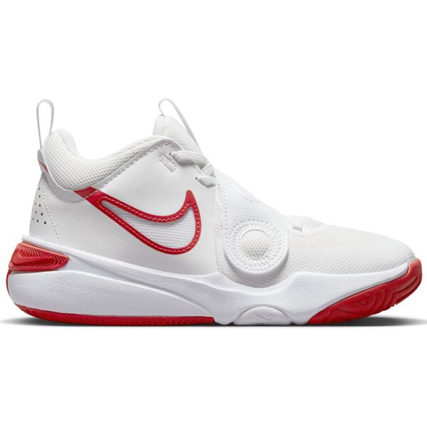 nike gs team hustle d 11 - scarpe da basket - ragazzo white/red 6y us