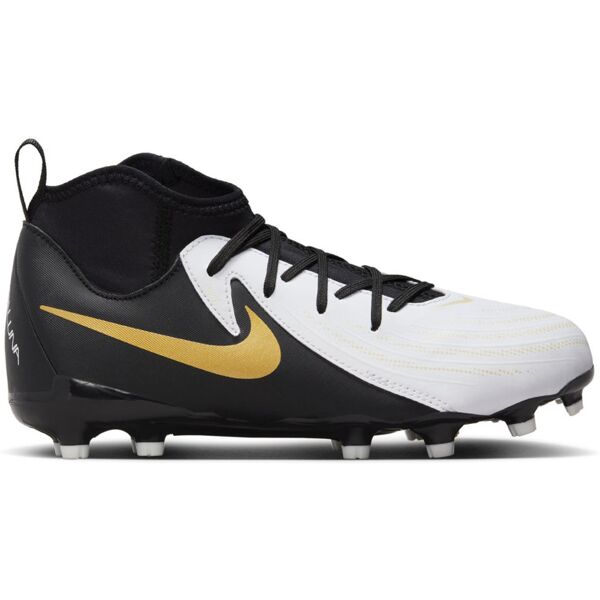 nike jr. phantom luna 2 academy fg/mg - scarpe da calcio multisuperfici - ragazzo white/black 4y us