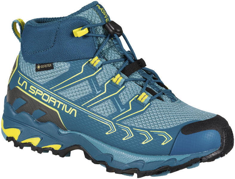 la sportiva ultra raptor ii mid jr gtx - scarpe trekking - bambino light blue/yellow/black 30 eu
