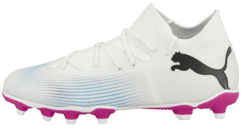 Puma Future 7 Match FG/AG Jr - scarpe da calcio per terreni compatti/duri - ragazzo White/Pink 4,5 UK