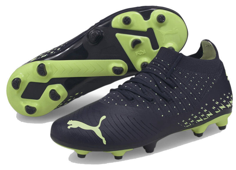 Puma Future Z 3.4 FG/AG Jr - scarpe da calcio per terreni compatti/duri - ragazzo Black/Light Green 2,5 UK